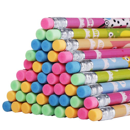 HB紅木鉛筆帶橡皮 專為小學(xué)生設(shè)計的原木無毒性文化用品套裝